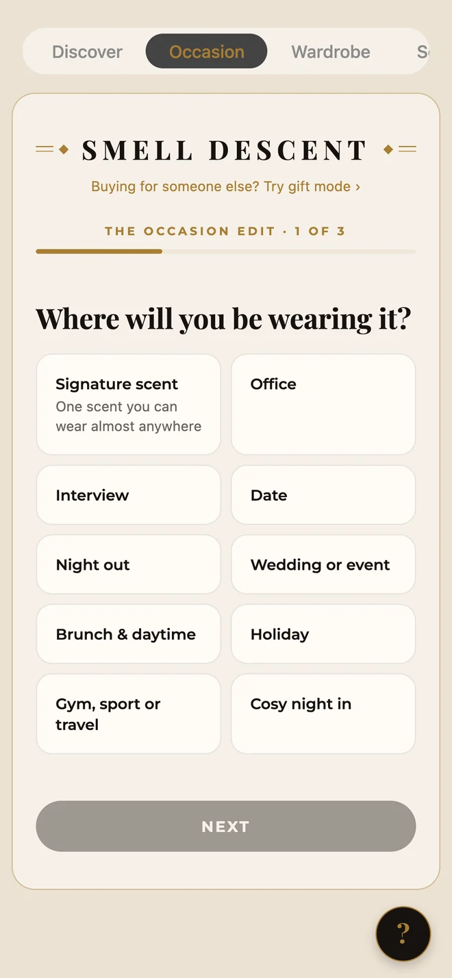 The Occasion Edit asking 'Where will you be wearing it?'