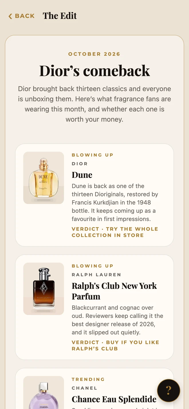 The Edit for October 2026, with trending fragrances and a verdict on each